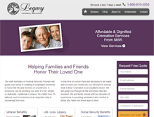 Tablet Screenshot of legacycremationservices.com